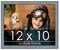 Photo Size Textured Blue Picture Frame - UV Acrylic, Foam Board Backing, Hanging Hardware